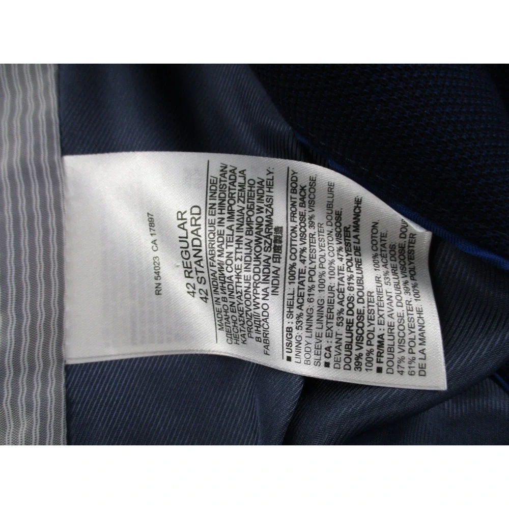 Banana Republic Blazer Mens 42R Navy Blue Tailored Fit 2-Button Sport Coat